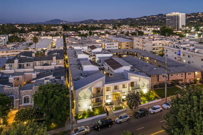 Night Time Aerial View of Community - Kester Ave. Apts.