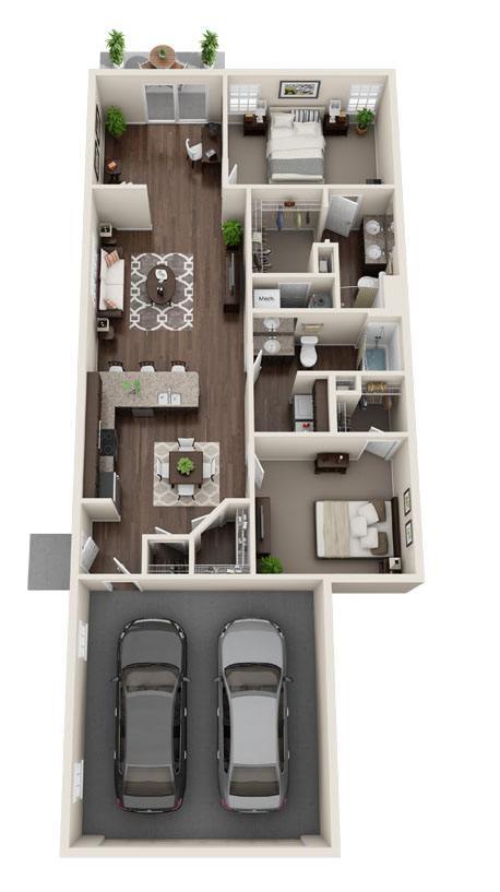 Plano de planta - Redwood Whiteland