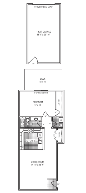 1BR/1BA - Country Club Village Apartments