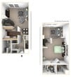 1Bedroom 2Bathroom Loft