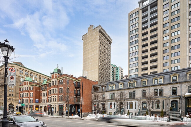 View From Sherbrooke Street - The 2250 Guy Apartments