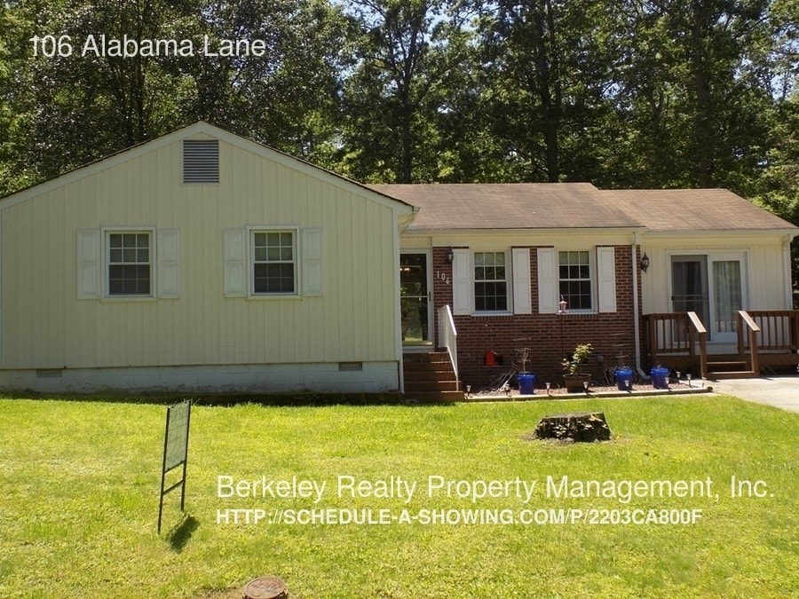 106 Alabama Ln, Williamsburg, VA 23188 House Rental in Williamsburg