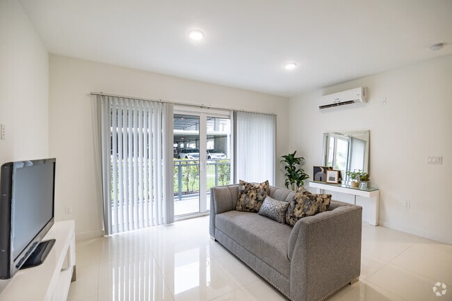 2BR, 2BA - 1,176SF - Model D - Living Room - Modern Towers Apartments