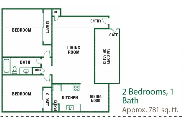 Floorplan - Van Nuys Apartments