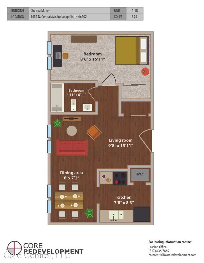 Foto del edificio - 1 br, 1 bath Apartment - 549 N Senate Ave ...