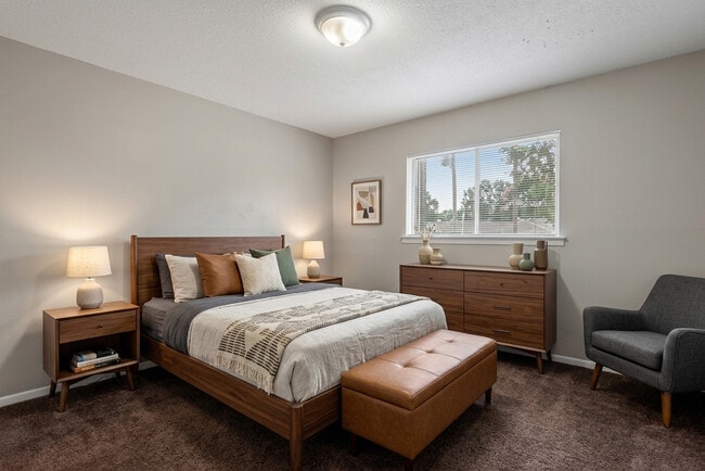Staged Bedroom - Cherry Creek Apartments