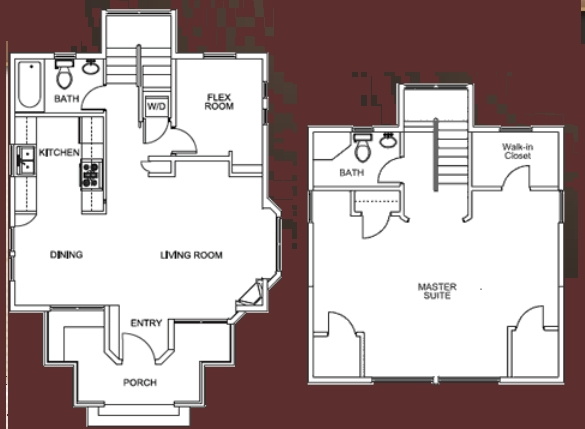 Plano de planta A - Cottagewood Apartments