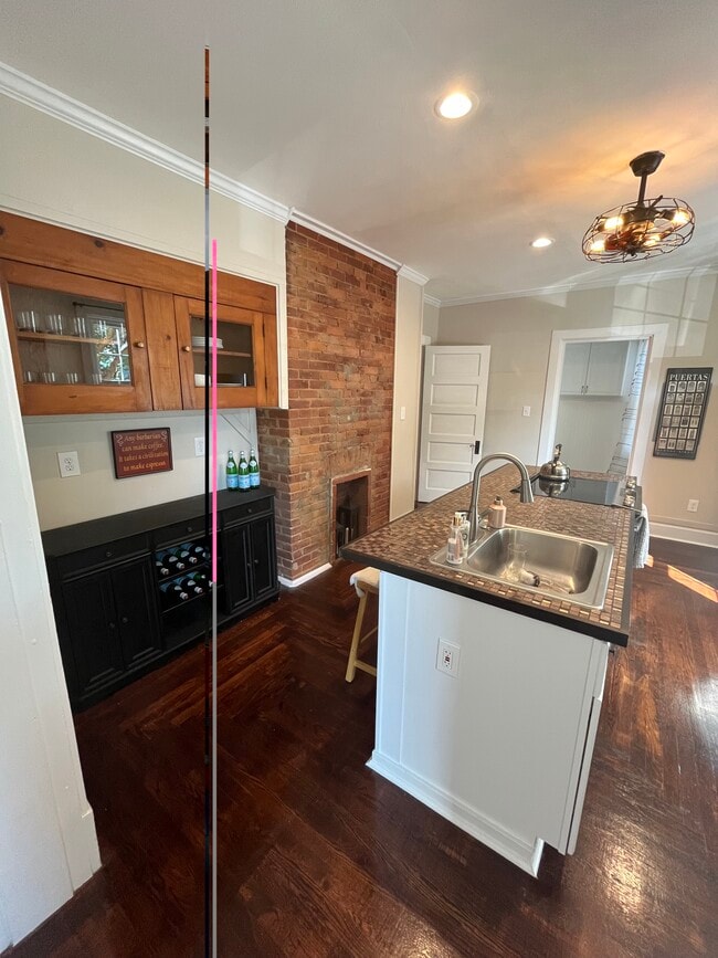 Large eat-in kitchen with original, hardwood floors - 531 Straight St