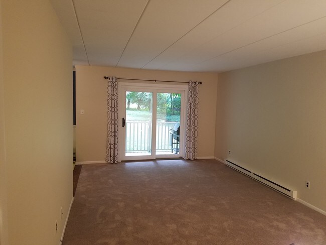 Family room with new carpets and back slider - 300 Campbell Cir