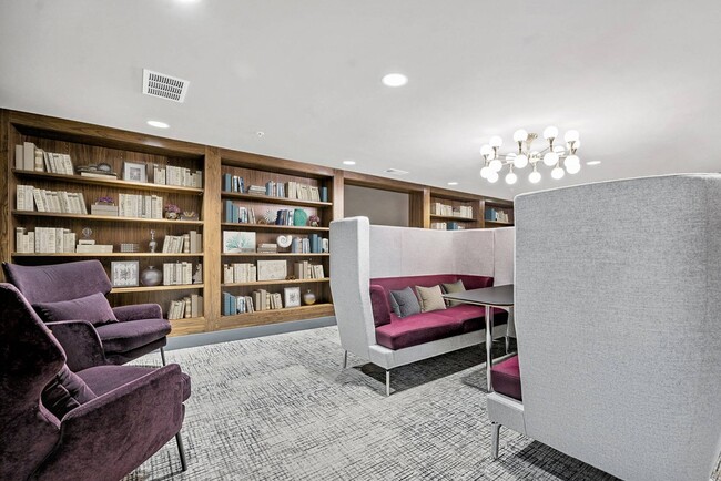 Biblioteca para residentes con asientos blandos - Eclipse Residences