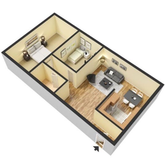 Executive Towers and Gardens – Two Bedroom (Gardens)