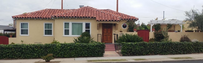 front of home facing street, mailbox slot on house - 5762 Olvera Ave