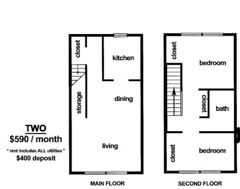 2BR/1BA - Parkside Village