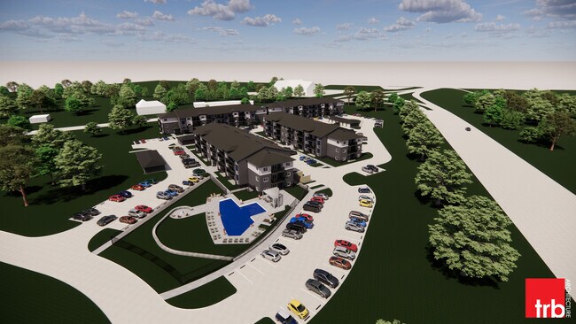 ¡Próximamente! Renderización de Blair Crossing - Blair Crossing Apartments