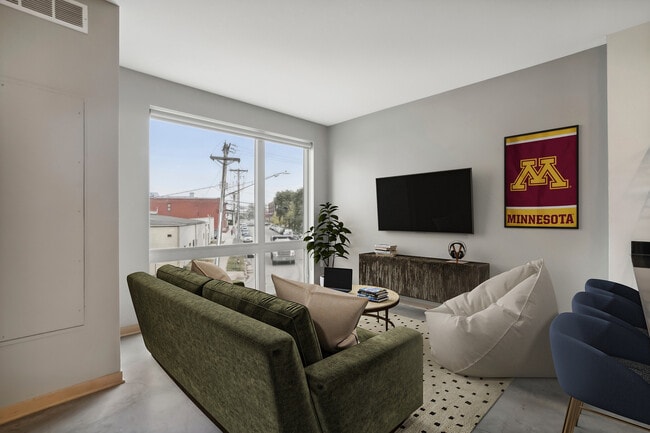 Hennepin Floorplan Living Room - Solhaus Apartments & Tower