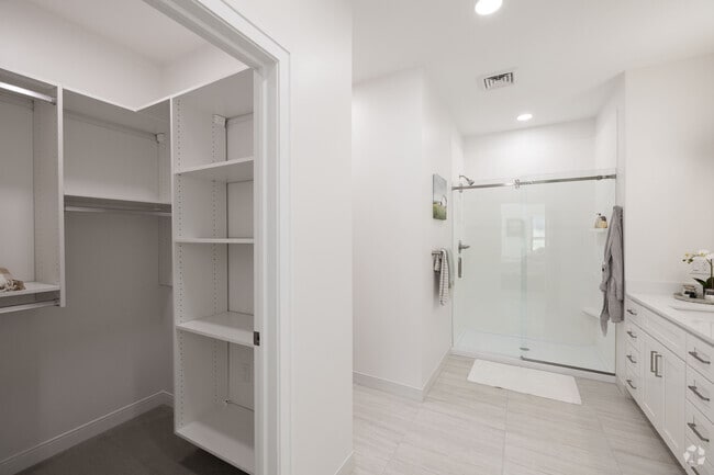 2BR, 2BA - 1,160SF - Primary Bathroom - Rilassare at Rivers Ledge