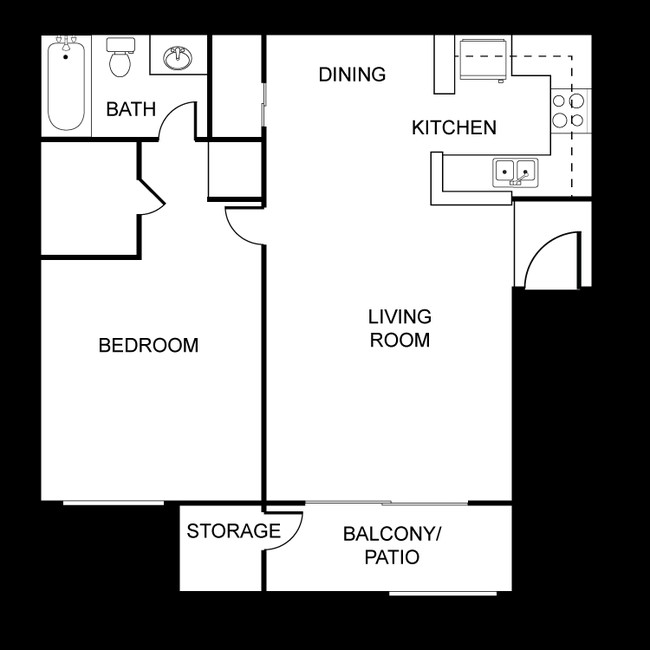 1HAB/1BA - Bonita Courts