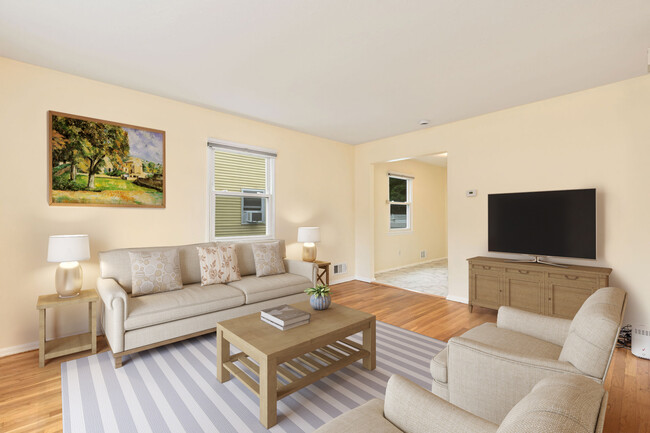 Living Room Virtually Staged - 241 Windsor Ave