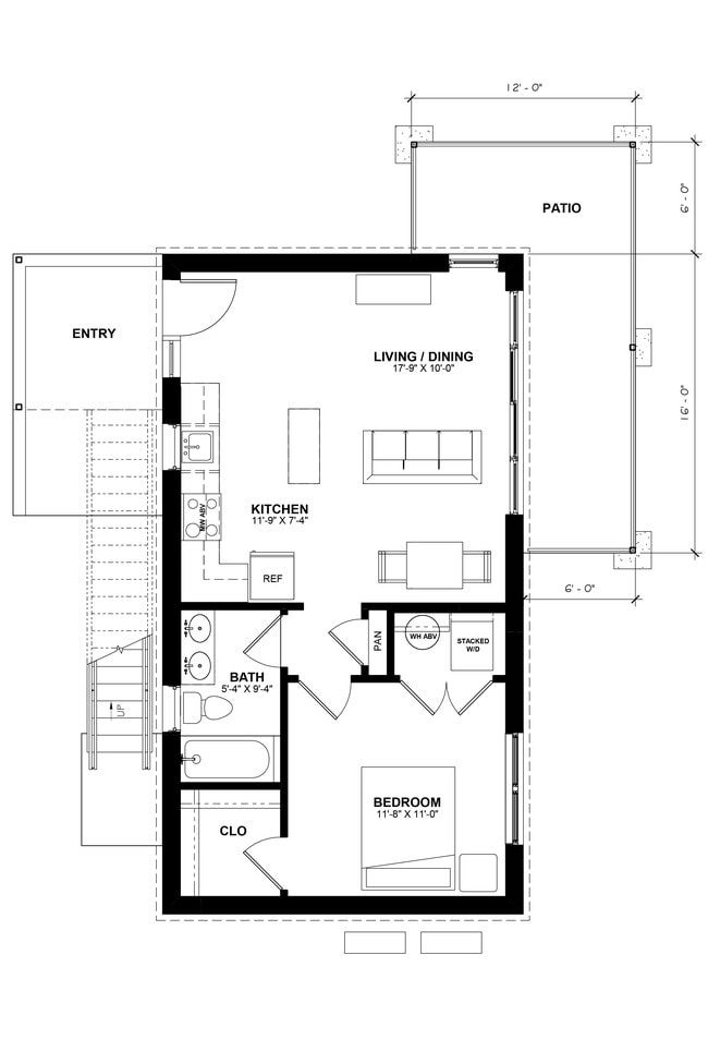 Style 6 - First floor - RiverBluff Townhouses