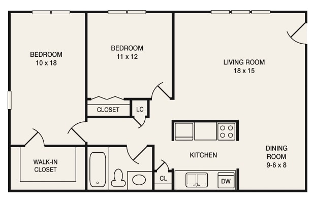 Floorplan - 6709-6710 W Barnard Ave