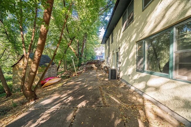 Back Patio facing the creek - 5344 Xerxes Ave S