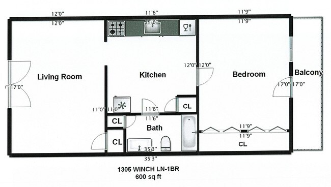 1HAB/1BA - Winch Lane Apartments