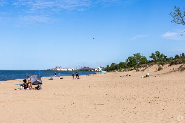 Indiana Dunes National Park features expansive beaches near Gary, IN.