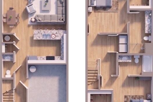 Plano de planta - Howard Meadow Apartment Homes