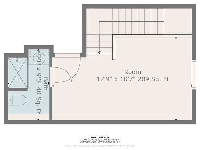 Plano del apartamento E, 2.ª planta - 292 Mansion St