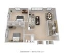 2 Bedroom 1 Bath