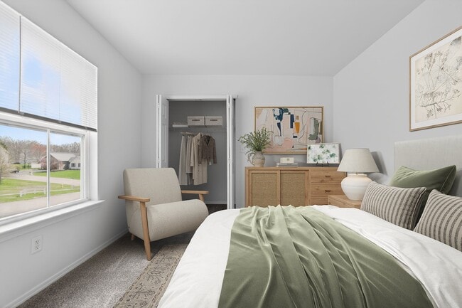 Welcome to Mansions at Delmar, an Eagle Rock Community, where modern living meets comfort. Our beautifully designed bedrooms offer a serene retreat. Don't miss out on making this your new home! Schedule a tour today to see it for yourself! - Mansions at Delmar, an Eagle Rock Community