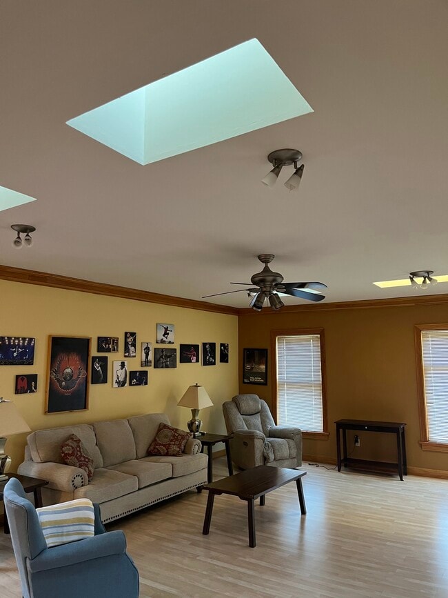 Living room area with skylights - 1809 N Humboldt Ave