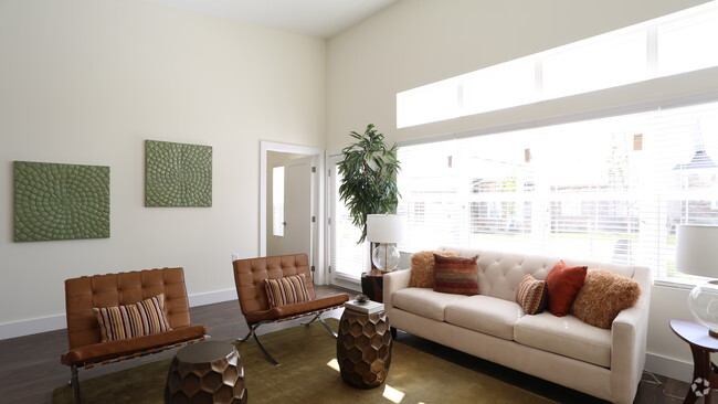 Living Room - 1BR, 1.5BA - 1,206 SF - Aster - Hawthorne Commons