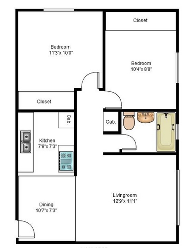 2HAB/1BA - River Road