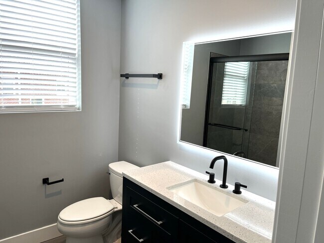 LED mirror in bathroom - 32 Parkwood Ave
