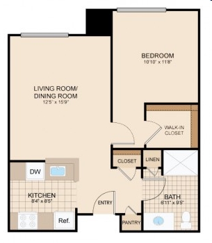 1BR/1BA - John C. Anderson Apartments