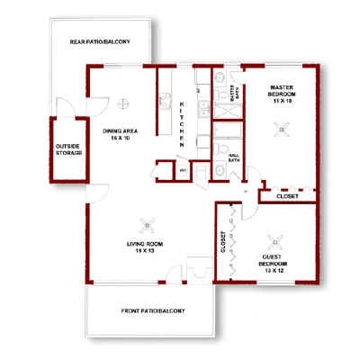 2 habitaciones 2 baños - Hillmark Apartments