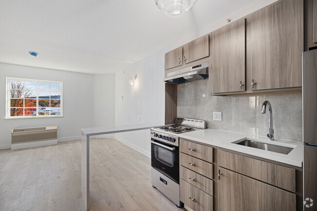 416- Studio- Kitchen and Living Space - The Meriden