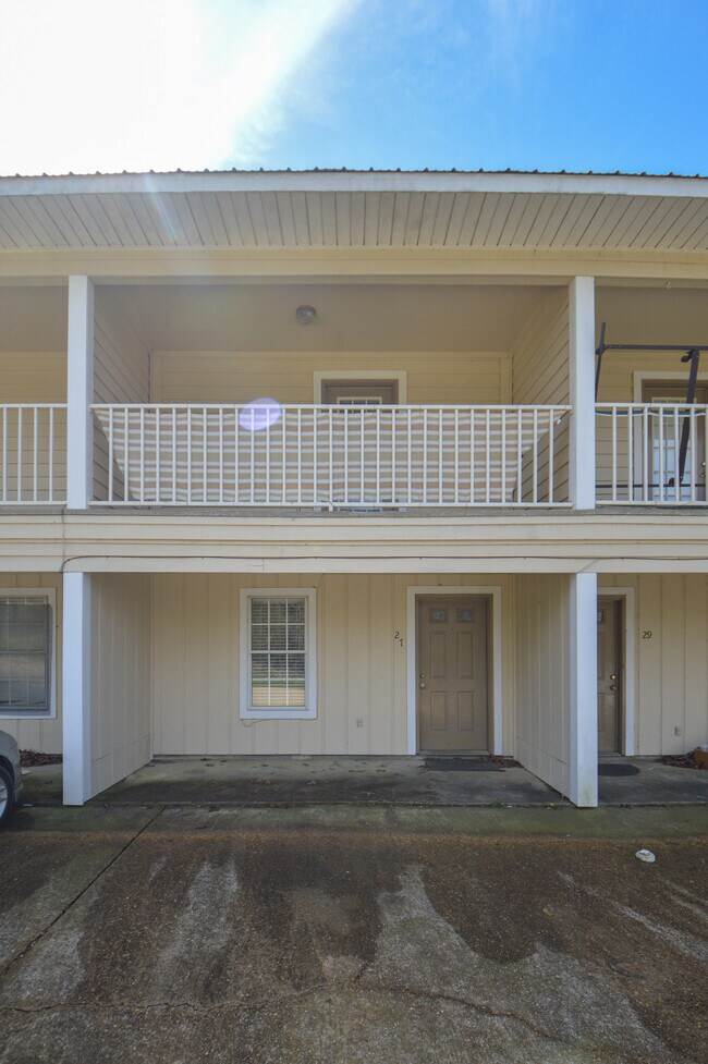 Unit front with covered upstairs porch - 27 Ramey Ridge Rd