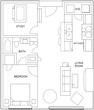 1 Bed + 1 Bath | 850 Sq Ft