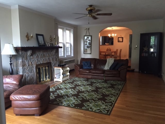 livinng room with opening to dining room - 802 Gaskill Ave