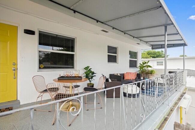 Entry to Apartment with Huge Balcony - 3670 NE 6th Ave Apartments