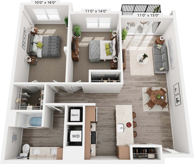 Plano de planta - Yellowstone Apartments