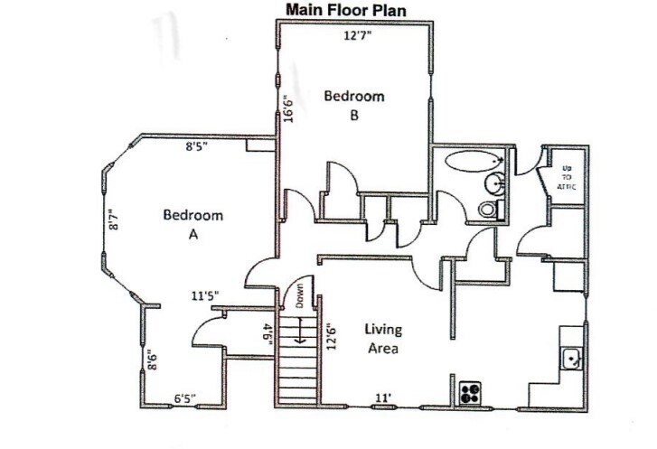 Layout for Apartment 3, 21 W. Gilman Street, Madison - 21 W Gilman St