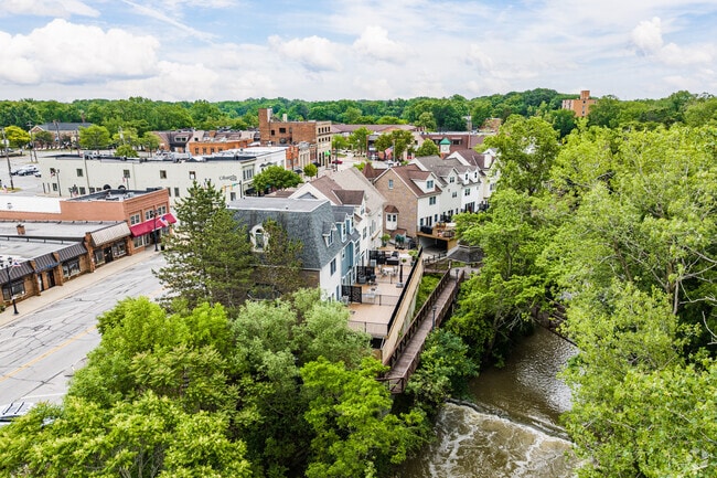 The Rocky River flows through the center of Berea.