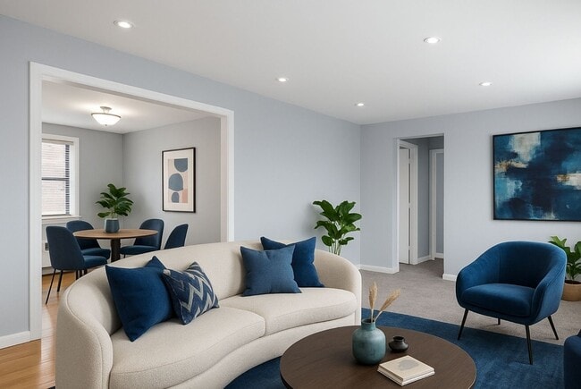 Sala de estar - The Crossings at Maywood Apartments