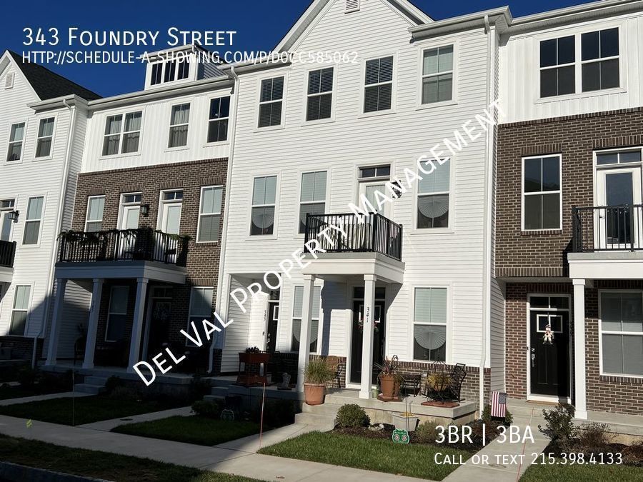 343 Foundry St, Phoenixville, PA 19460 Townhome Rentals in
