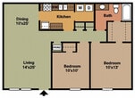 2Bed - 1Bath