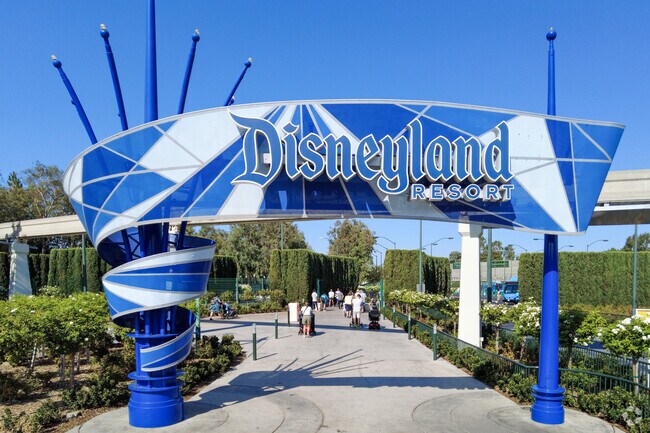 Disneyland Resort Entrance Sign Close Up