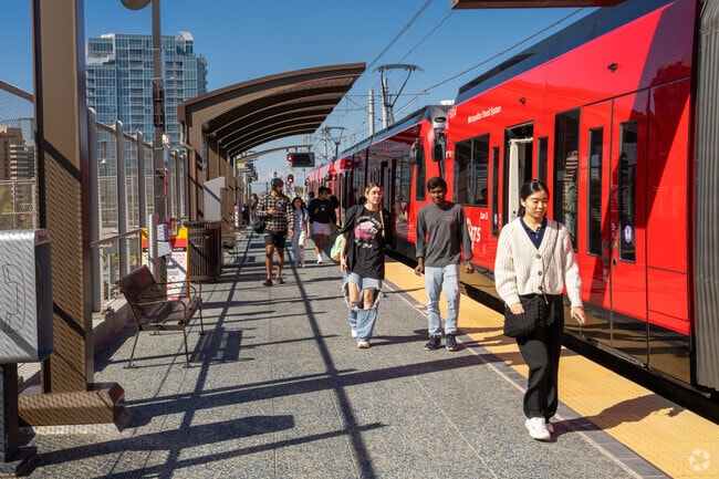 Catch the trolley from the UTC hub in University City to many parts of San Diego.